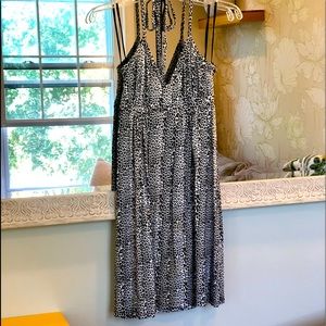 Express Leopard Halter Dress - Size Small
